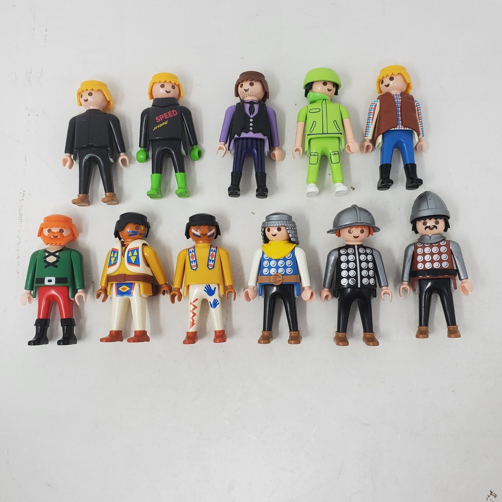 Playmobil Figures Lot of 11 Vintage Action Figures Toy Collection 90s Knights